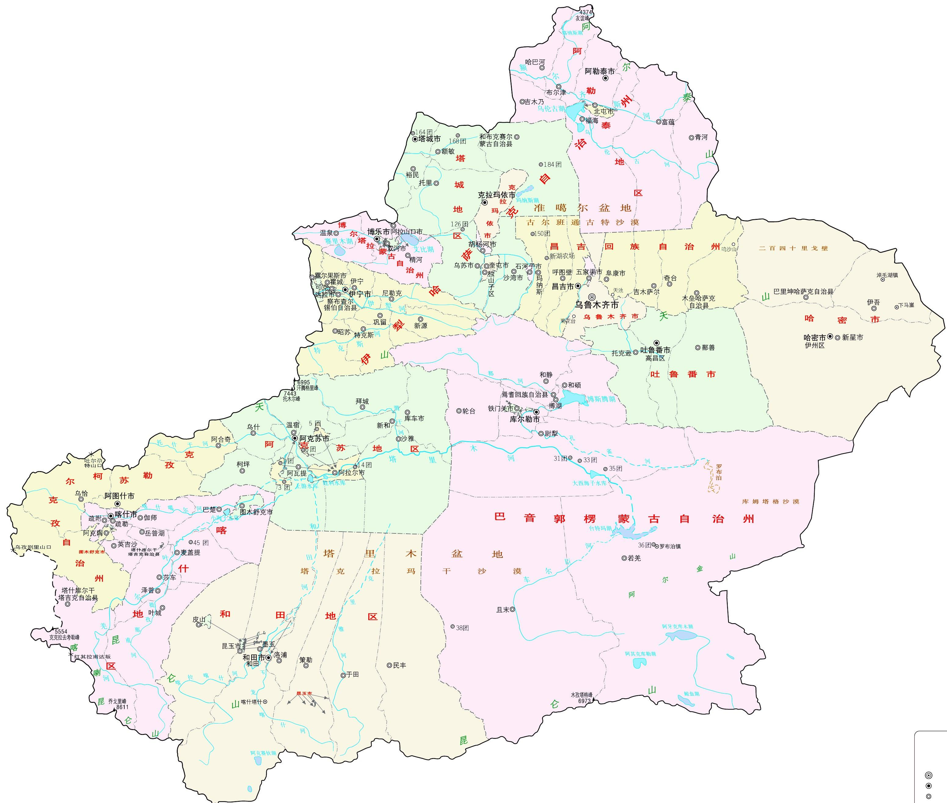 新疆地圖，探索神秘西域的指南，新疆地圖，神秘西域探索指南