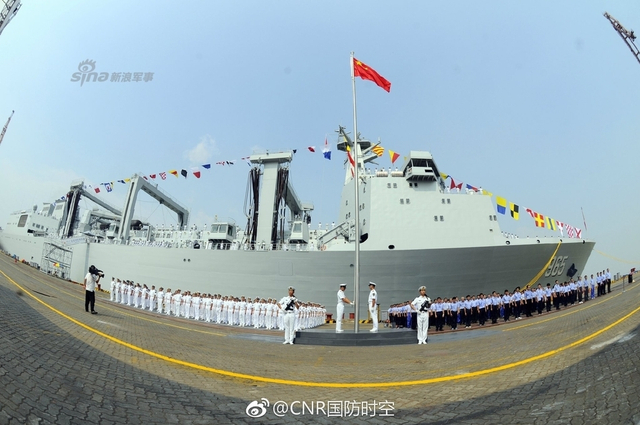 第3艘901型綜合補給艦正式入列，我國海軍力量再添新力量，我國海軍再添新力量，第3艘901型綜合補給艦正式入列